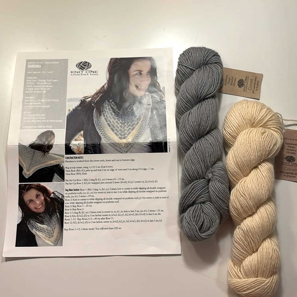 NWT Knit One Crochet Too Alpaca Bandana Kit